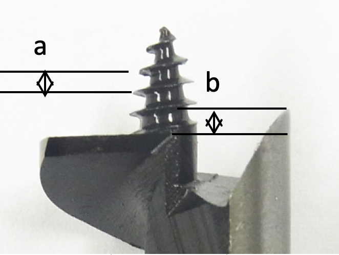 a width and b width